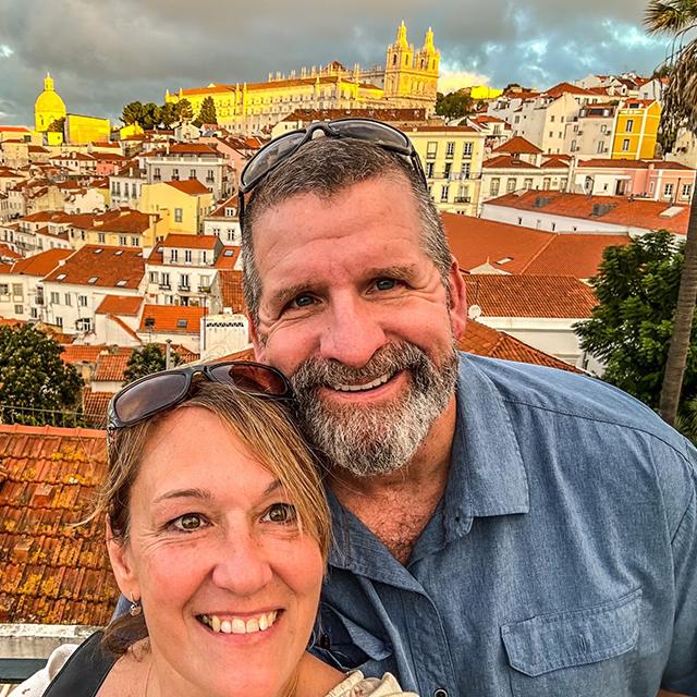Michael Mapley and his wife Kim enjoy a vacation in Portugal. 