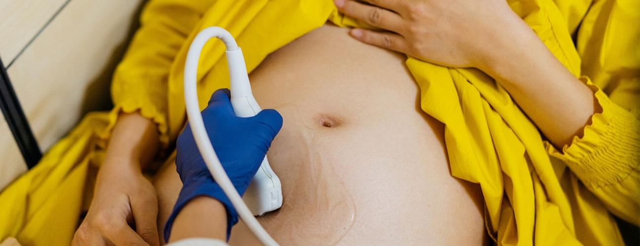 pregnant woman receives ultrasound