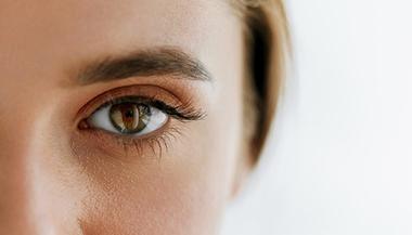 closeup of eye pupil