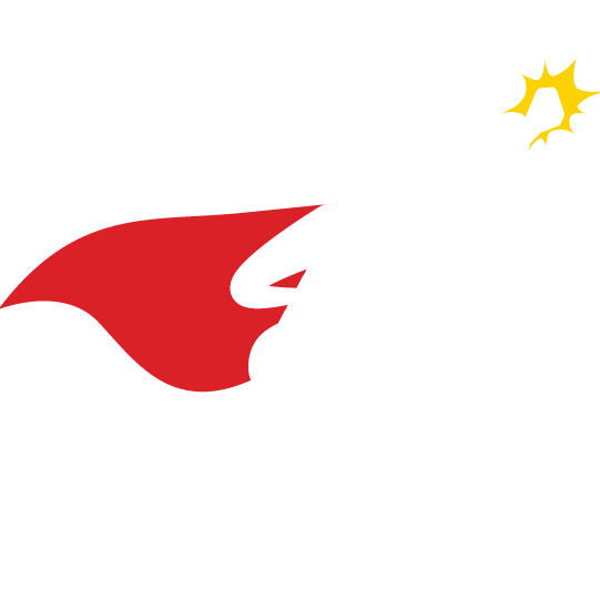 Superhero wearing cape graphic